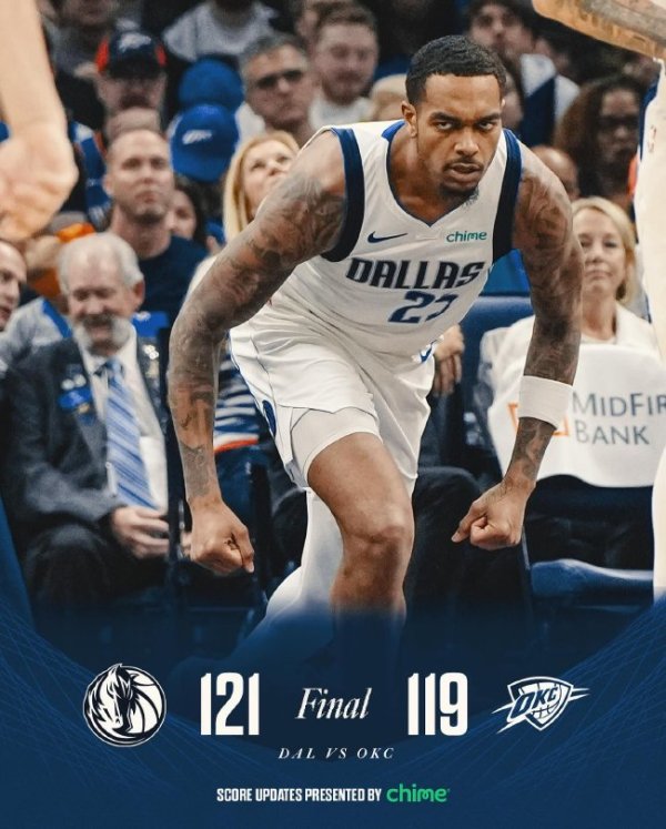 东契奇缺阵独行侠险胜雷霆 走路者力克热火